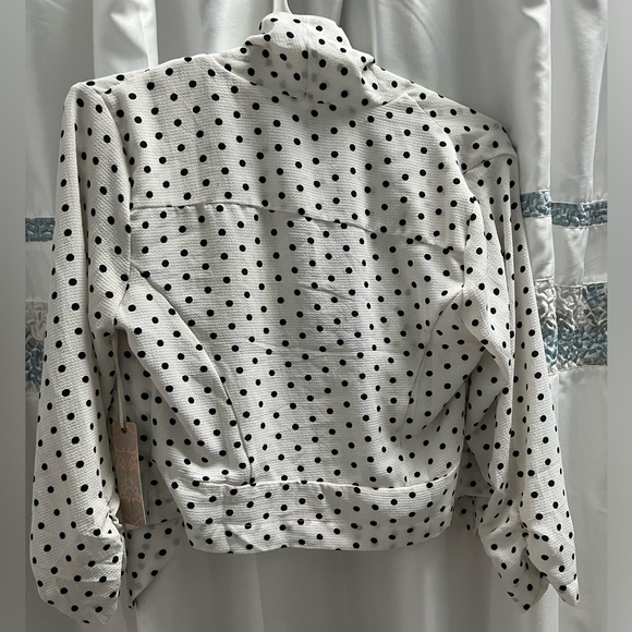 Iris Basic Polka Dot Open Front Cardigan - Picture 5 of 7